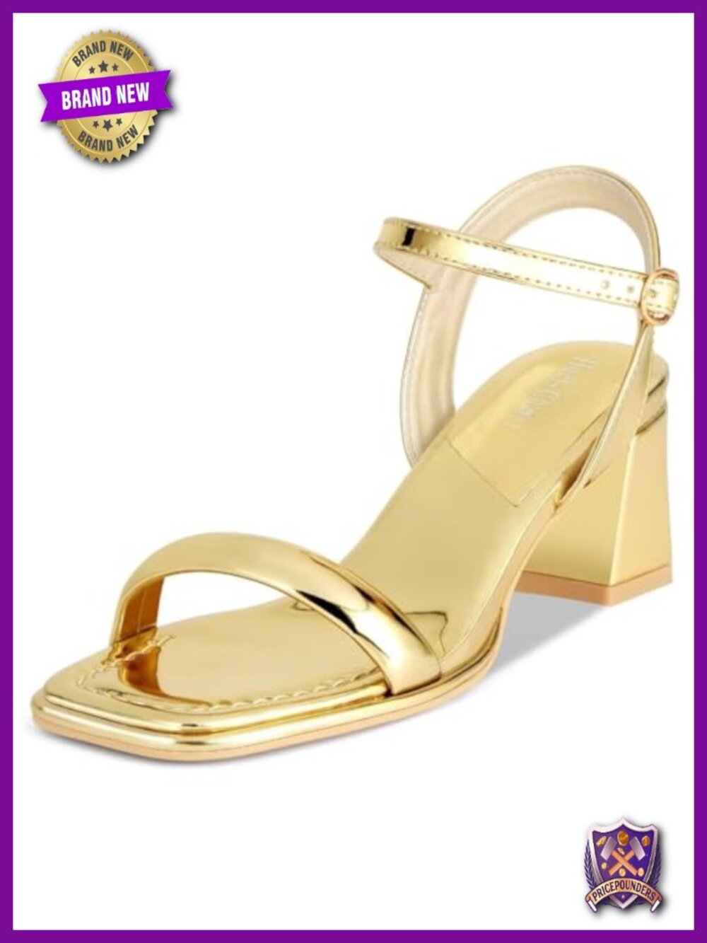 Chunky Block Heeled Sandals 2.56" Open Toe Ankle Strap Dress Party Shoes